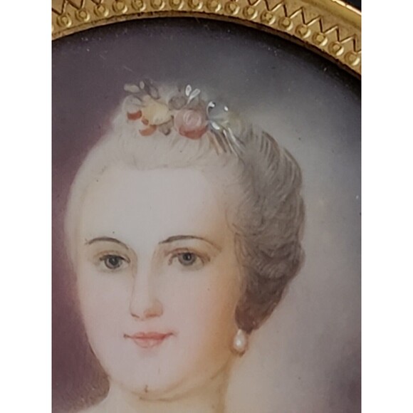 Signed MEY Antique Austrian Royalty Miniature Portrait Hand Painting Framed - Picture 10 of 12